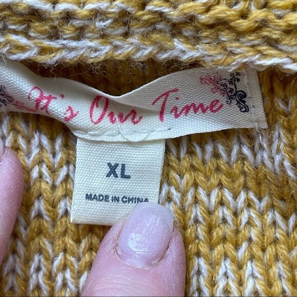 It's Our Time Cable Knit Cowl Neck Sweater - Picture 3 of 9